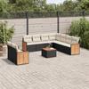 VidaXL Garden Lounge Set with Cushions 10 Pcs, Patio Sofas, Patio Furniture Set, Outdoor Furniture, Black 3227785