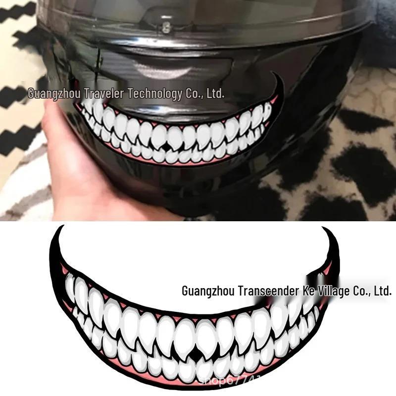 

Злые зубы и язык Шлем и Наклейка на автомобиль Teeth 20x14cm