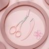 Eyebrow Trimmer Scissors with Comb Stainless Steel Non-Slip Precision Eyebrow Razor Men Women Brow Hair Removal Grooming Tool