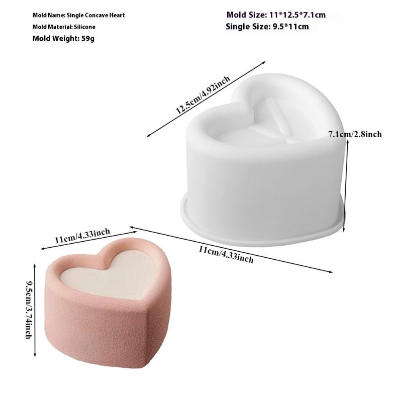 1Pc Silicone Mold For Cake Bento Flower Heart Square Star Shape Chocolate Mousse Soap Candle Gypsum Making Kitchen Bakeware