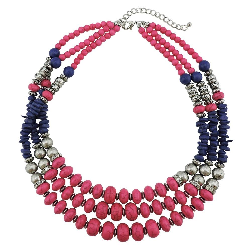 Multi-layer Beaded Necklace, Acrylic Turquoise European and American Style Necklace, High-end Accessories