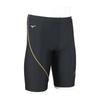 Mizuno Gym Fitness Half Spats with 3D Men's Swimsuit, (26cm Inseam) Cups, N2JBA611, Black/Gold