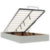 Ottoman Bed with Mattress & LEDs Light Grey 120x190 cm Velvet