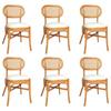 Day and Night - Day and Night Dining Chairs 6 Units Light Brown Linen