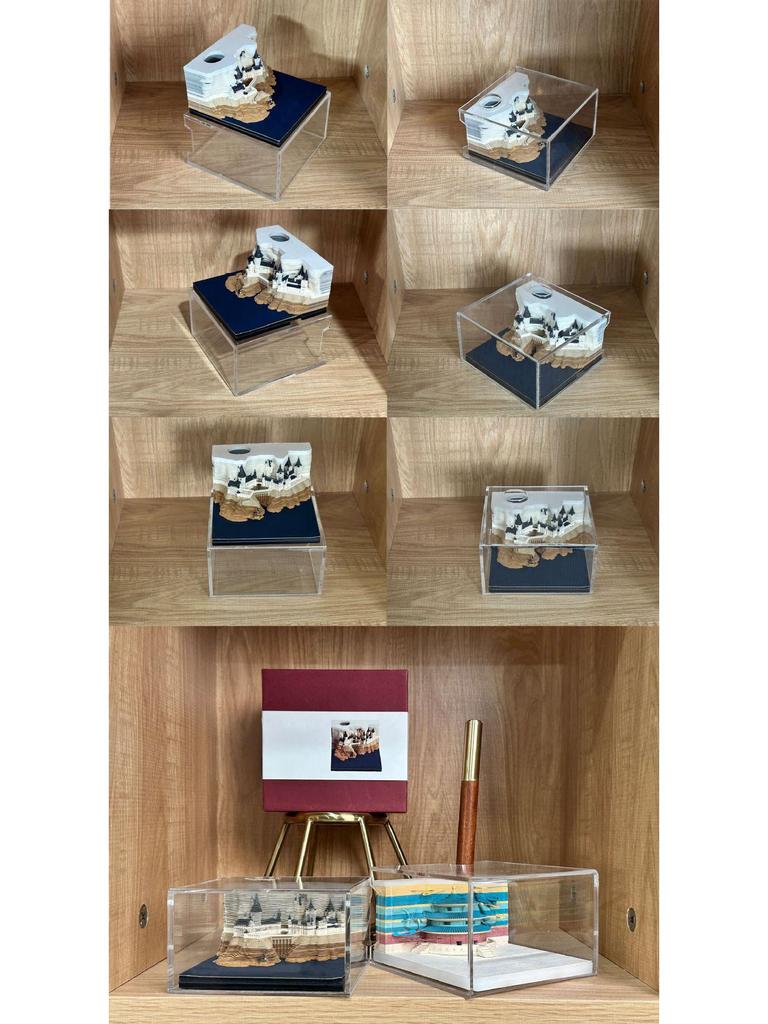 3D Stereoscopic Sticky Note Sculpture 2026 Calendar: Creative Tear-off Convenience Pad and Desktop Ornament