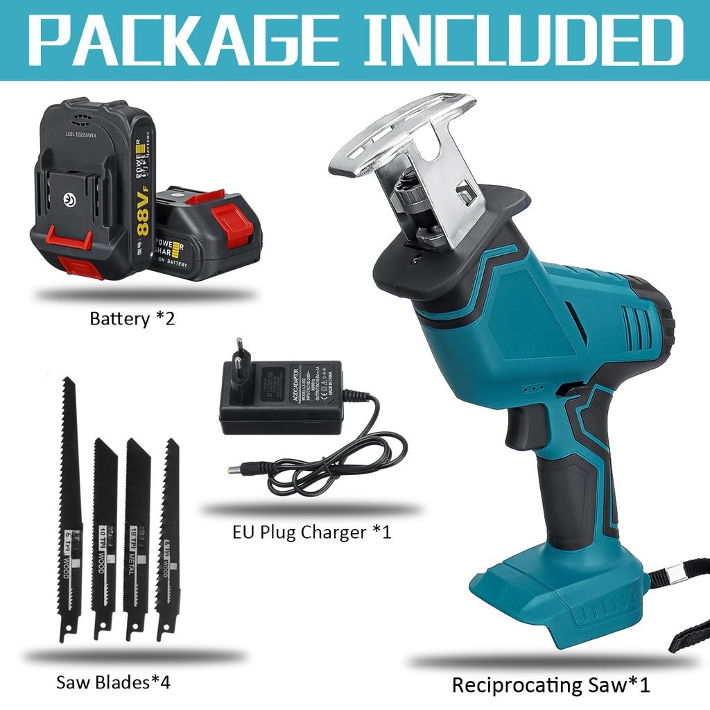 18V Akku-Säbelsäge Verstellbare Geschwindigkeit Kettensäge Holz Metall PVC-Rohr Schneiden Säbelsäge Elektrowerkzeug