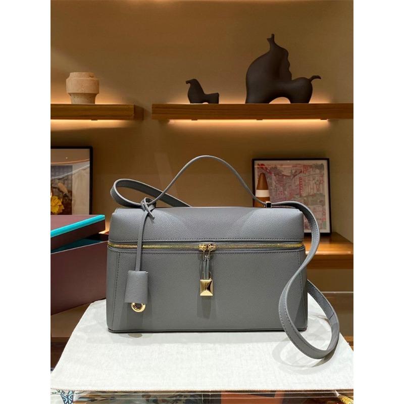 LP27 Bag, Lunch Box Bag, Palm Pattern Cowhide Women's 2023 Autumn and Winter New Temperament Portable Shoulder Crossbody Cosmetic Bag