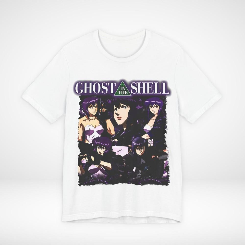 Ghost In The Shell Anime TShirt Vintage Cyberpunk Graphic Tee Japanese Unisexga