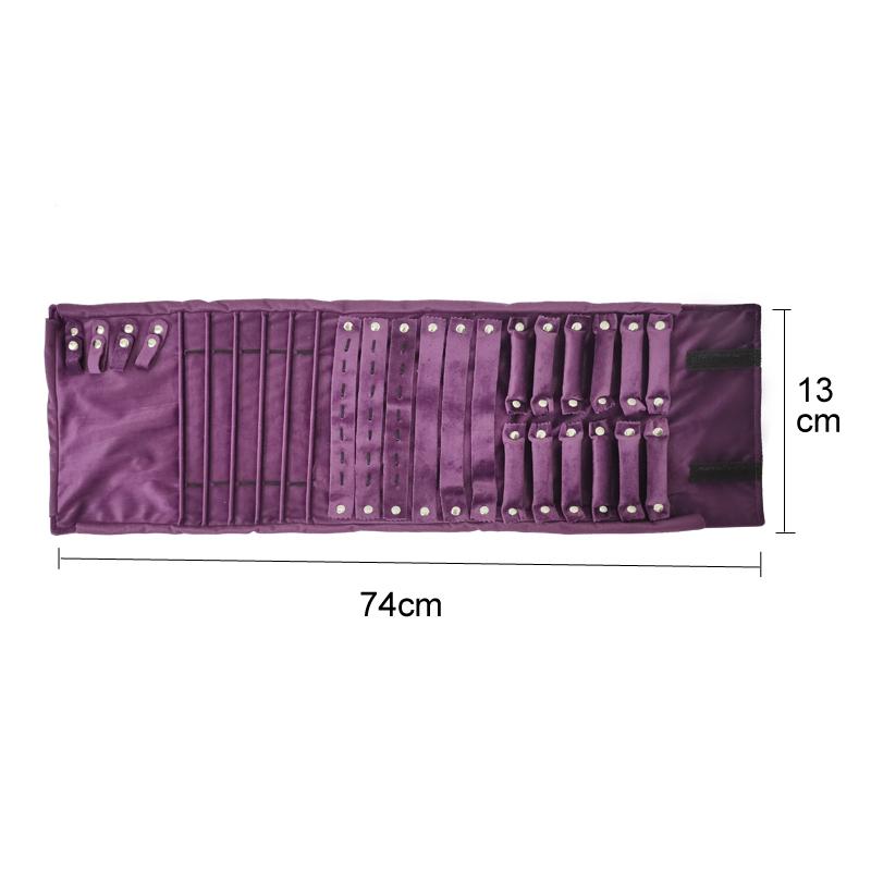 High Quality Colored Velvet Jewelry Storage Bag Ring Earrings Necklace Travel Storage Bag Plus Long Roll Bag Jewelry Storage Bag