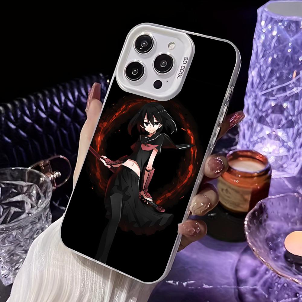 Akame Kurome White Translucent Mobile Phone Case for iPhone 17 16 15 14 13 12 11 X XR XS Air Pro Max Plus Colorful Cover