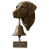 Cute Dog-Shaped Doorbell Pug Outdoor Patio Garden Welcome Door Hanging Decoration Front Door Cast Iron Wind Chimes Dinner Bell
