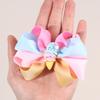 2Pcs Trendy Cartoon Ice Cream Hair Clips For Children Sweet Color-blocked Ribbon Hairpins Girls New Daliy Headwear Accessories