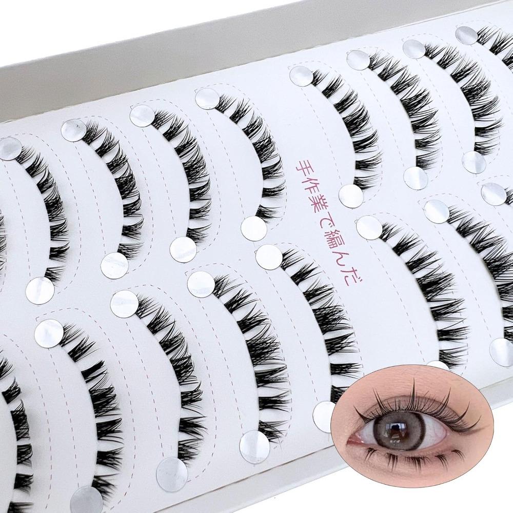 5-7MM Bottom Lashes Strip Clear Band Bottom Eyelashes Bottom Lash Clusters  Eyelash Extension