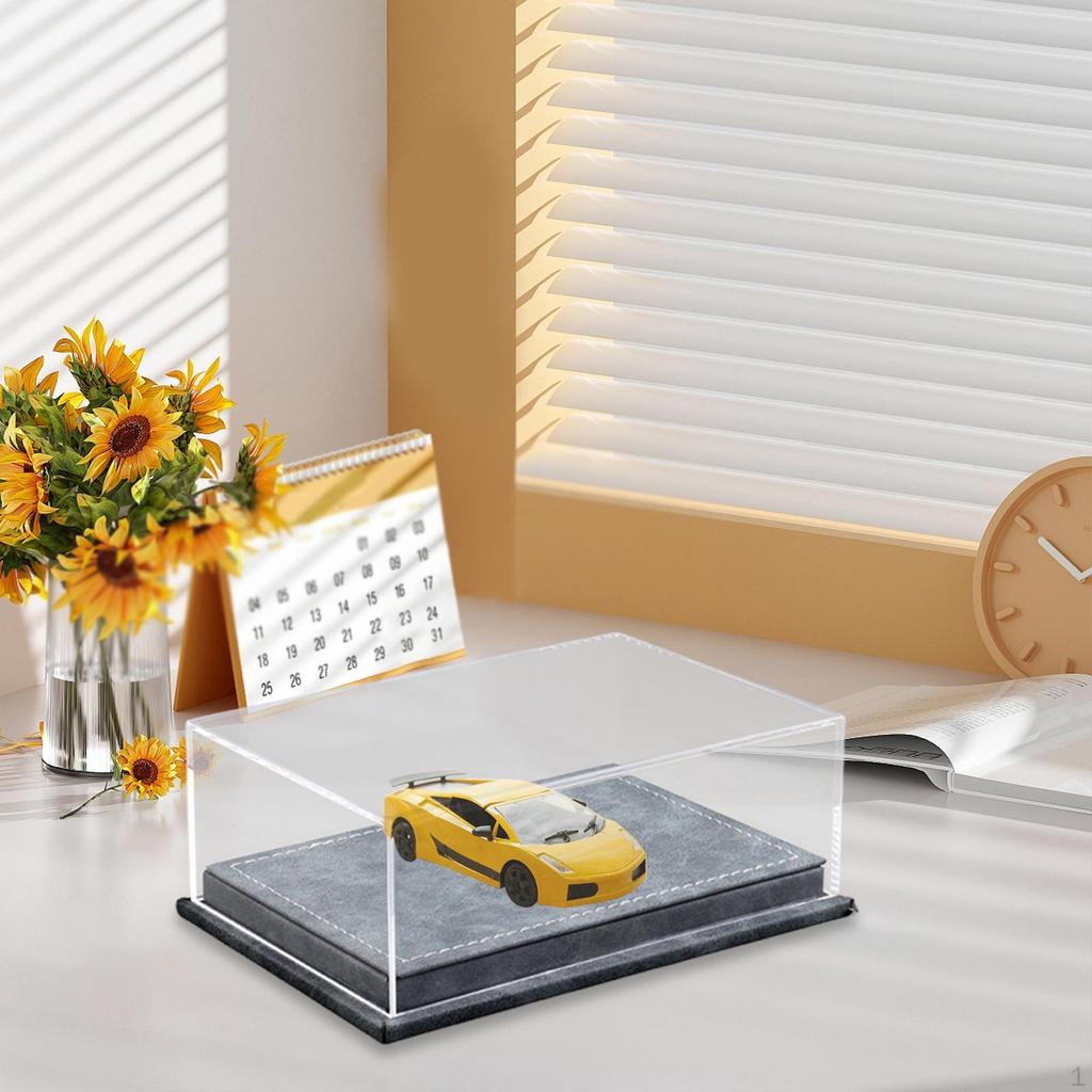 Acrylic Model Car Display Case Storage Box 1/64 Protection Organizer Transparent for
