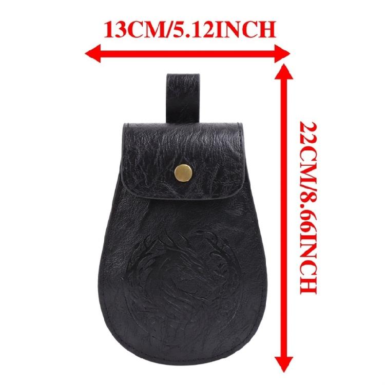 Historical Waist Pouch PU Waist Belt Bag For Masquerades Party Medieval Costume Accessory For Women Men Stage Show