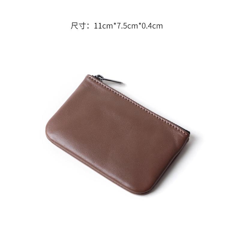 

Новый Минималистичный Кожаный Кошелек для Мелочи Мини Держатель для Ключей на Молнии Тонкий Компактный Кошелек Портативная Обложка для Карт Для Мужчин Женщин Карманный Кошелек кофейный
