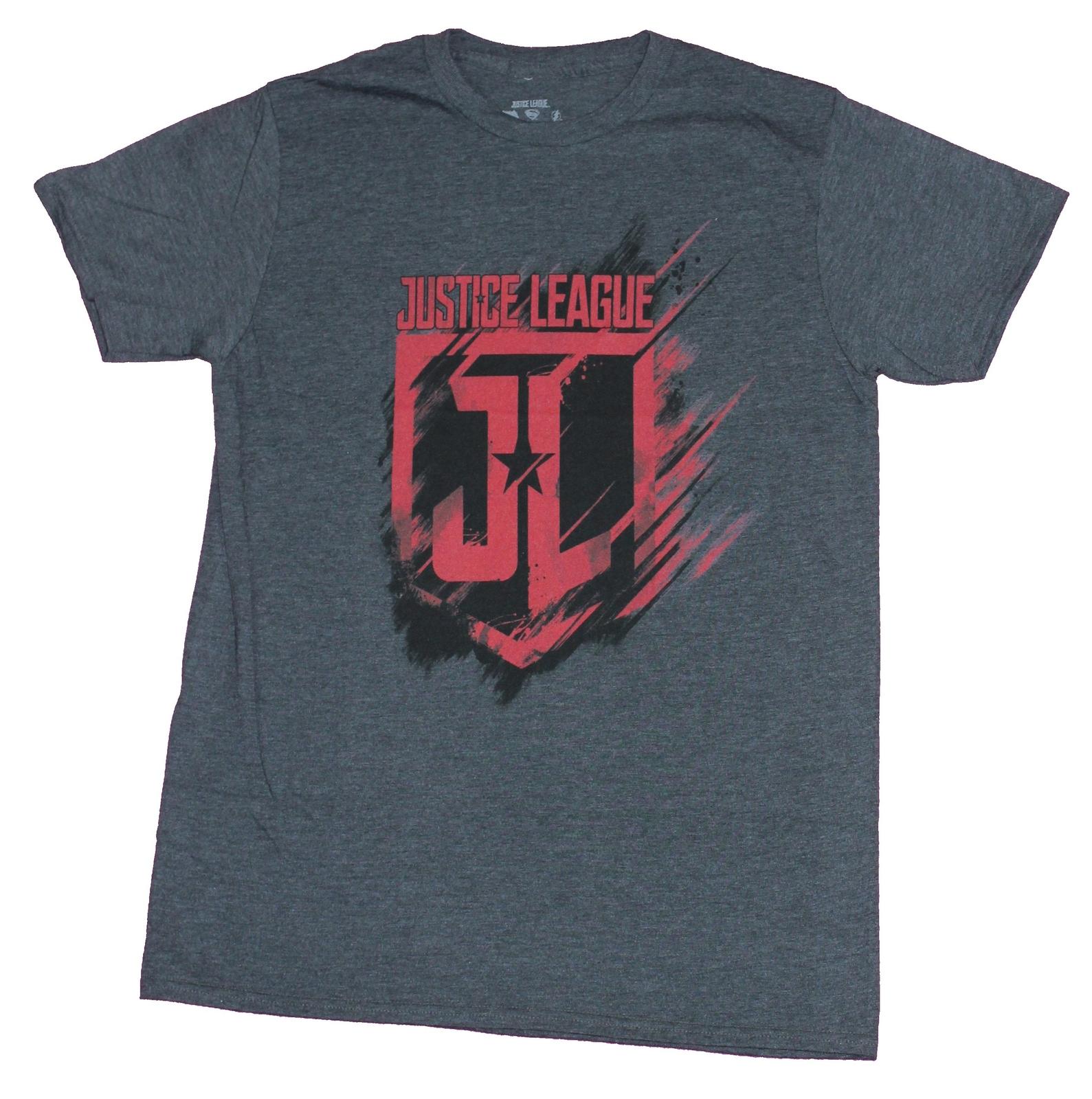 Justice League Adult New T-Shirt - Jul. Shield Style Logo Pic M
