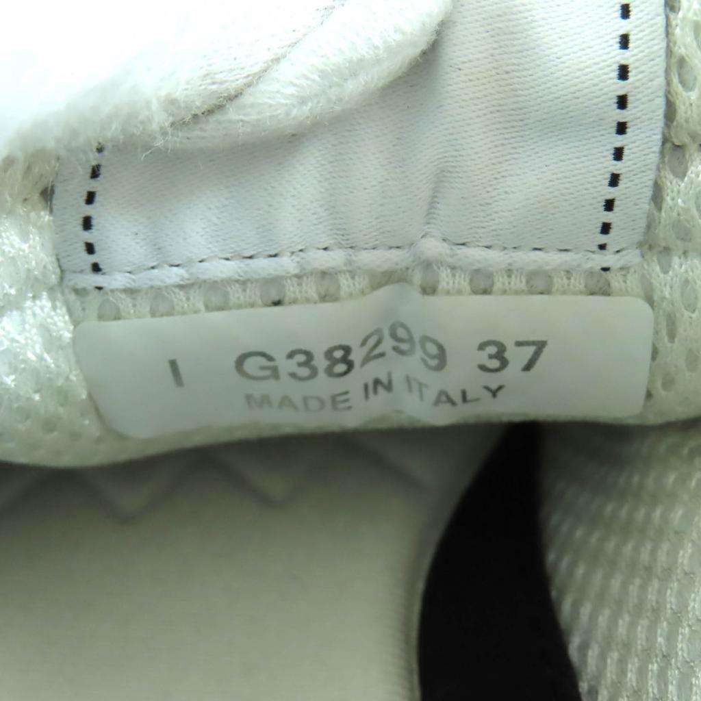 Ausgezeichnete CHANEL Sneaker Schwarz Weiß Leder Damen 37 G38299 Gebraucht