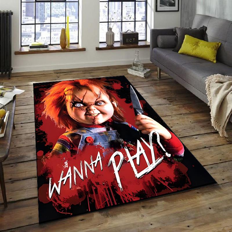 1pc Chucky3 Design Area Rug - Non-Slip, Soft & Cozy Floor Mat for Living Room, Bedroom, Office - Indoor/Outdoor Decorative Carpet