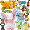 Pikachu Plush Sleeping Sylveon Plush Sprigatito Pawmi Stuffed Doll Lapras Cyndaquil Gengar Peluche Toys Hobbies Kid Gift