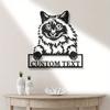 Exquisite Custom Balinese Cat Metal Wall Art Personalized Name Sign Gift for Cat Lovers Home Decor
