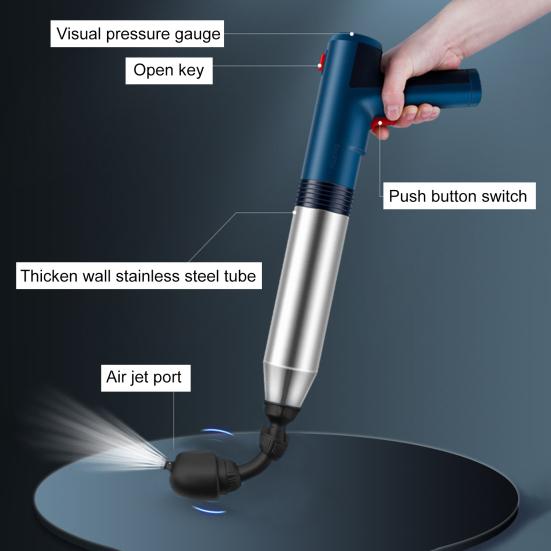 Electric Toilet Plunger Unclogger Safe Efficient One Shot Unclogger Bathroom Kitchen Pipes High