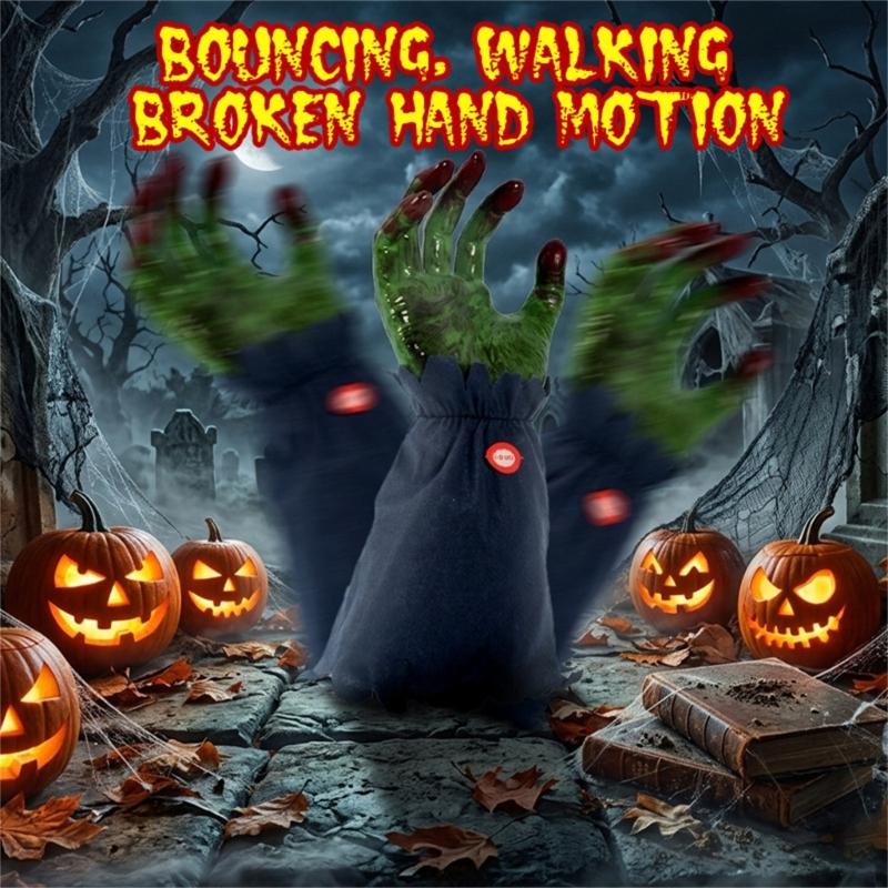 Spettri Elettrici Striscianti a Mano Con Effetto Sonoro Oggetti di Scena Portatili per Halloween Per Decorazione Festa Spaventosa e Divertimento in Famiglia