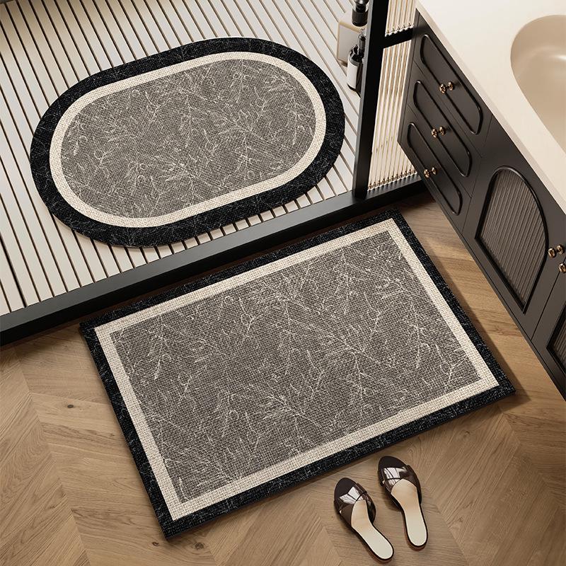 Diatom Mud Bathroom Mat - Absorbent, Quick-Drying, Non-Slip, Easy Clean & Dirt Resistant Foot Mat for Toilet & Door.