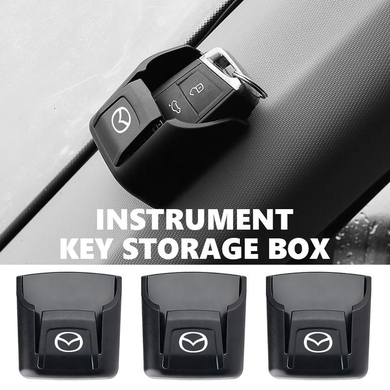 Car Interior Storage Box Key Card Rack Non-Slip Box With Hook For Mazda 3 6 CX5 2 CX3 CX9 MX5 RX8 Axela Demio Atenza MS