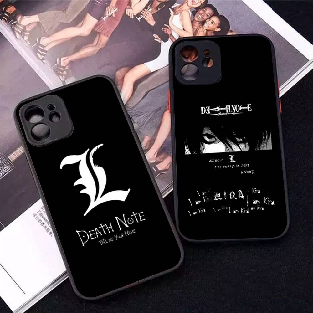 D-Death Note Matný poloprůhledný kryt na telefon Pro Iphone 16 ProMax 15 14 13 12 11 X XS PRO Plus