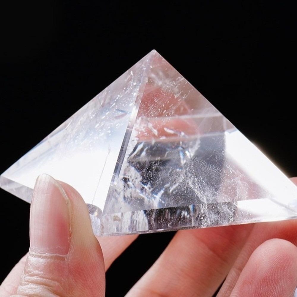 3x3cm Crystal Pyramid White Energy Pyramid Unique Quartz Pyramid Decor  Home Decoration