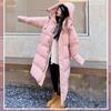 Oversize Cotton Jacket for Women, Long Overknee Length Bread Coat with Thickening