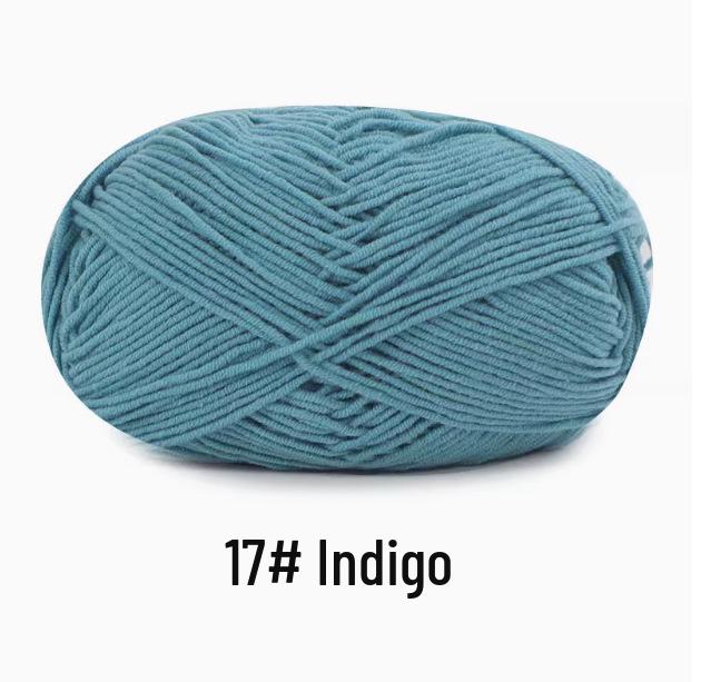 Gomitolo di Filato di Cotone Pettinato a 4 Capi per Lavorare all'Uncinetto Bambole, Coperte, Borse e Scarpe Pacchetto Materiali Fai da Te