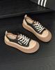 The first layer of cowhide retro little white shoes women's flat-soled 2025 new spring and summer thick-soled single shoes sports and leisure board s