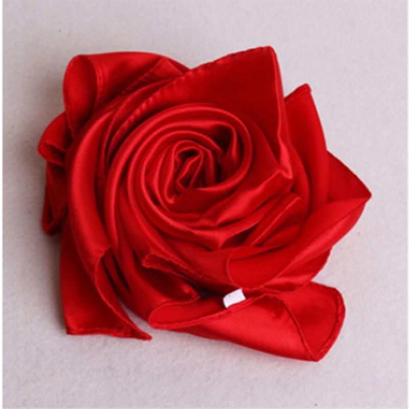 WZCX 60*60cm Damen Einfarbig Seidenschal Frühling Herbst Mode Neu Einfache Quadratische Schals für Damen Damenschal