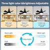 Modern Ceiling Fan Lights, E26/E27 Smart Socket Fan Light Bulb with Remote Control, Dimmable LED Fan Light for Garage, Bedroom