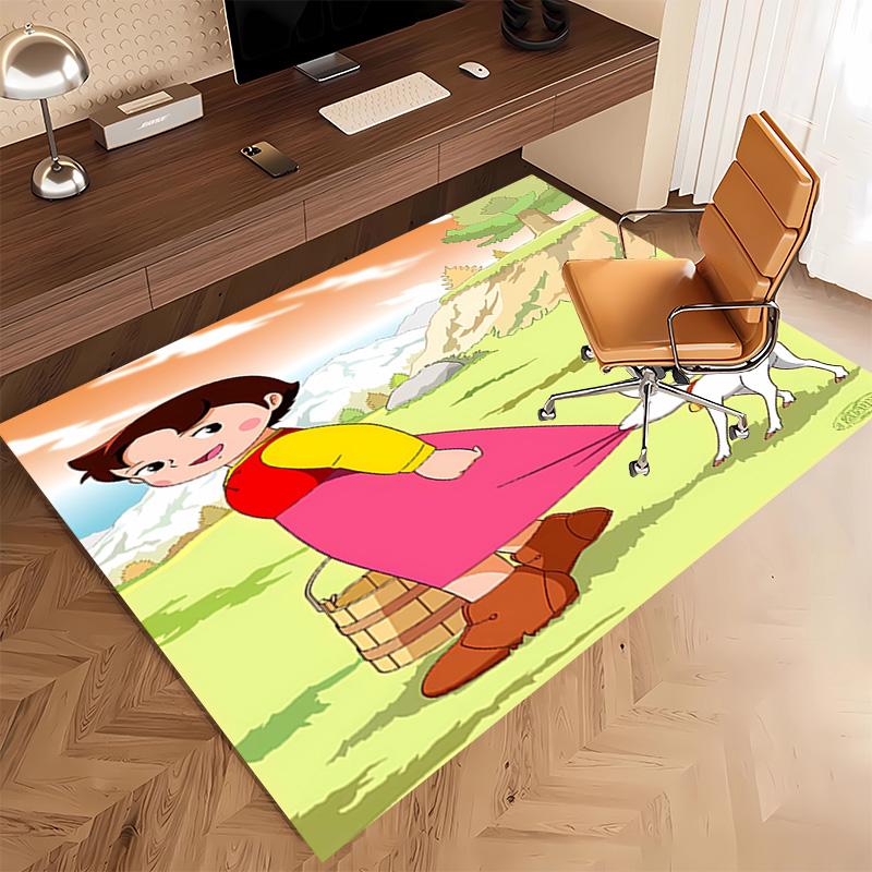 1pc Heidi1 Print Area Rug - Soft, Washable Non-Slip Indoor Mat, Living Room, Home Office Decorative Rug,Office Decorative