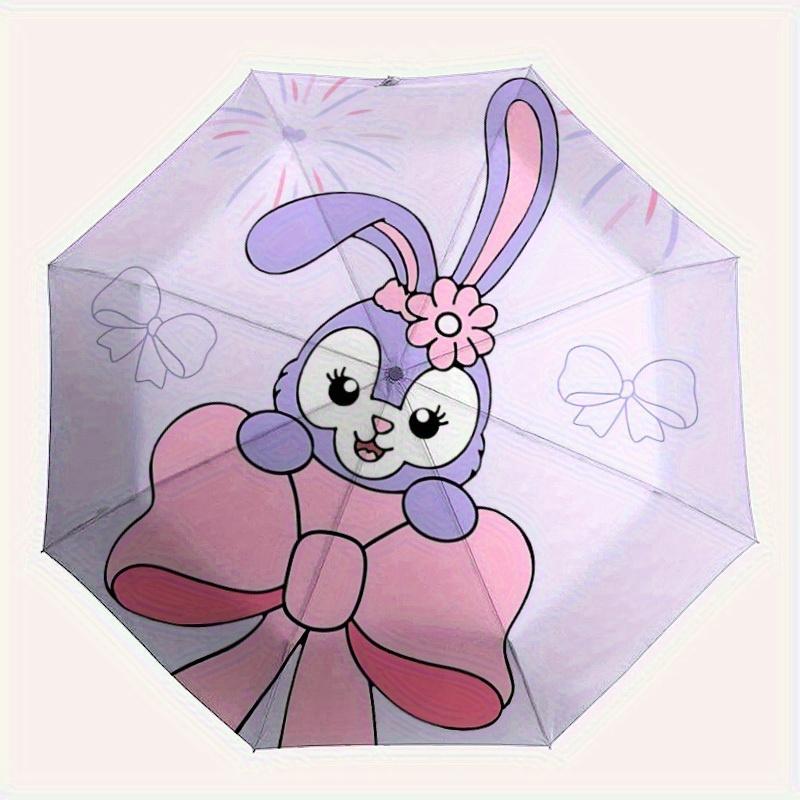 1pc StellaLou Automatic, Foldable Compact Umbrella Vibrant Motif, Casual Style, Sturdy Iron Frame, Essential for fans a039