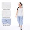 Girls' Pure Cotton Sleeveless Top & Plaid Pants Set