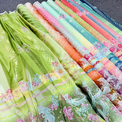 1M Gradient Color Chiffon Fabric For DIY Chinese Hanfu Dress Horse-face Skirts Shirt Doll Clothing Stage Costume Designer Fabric