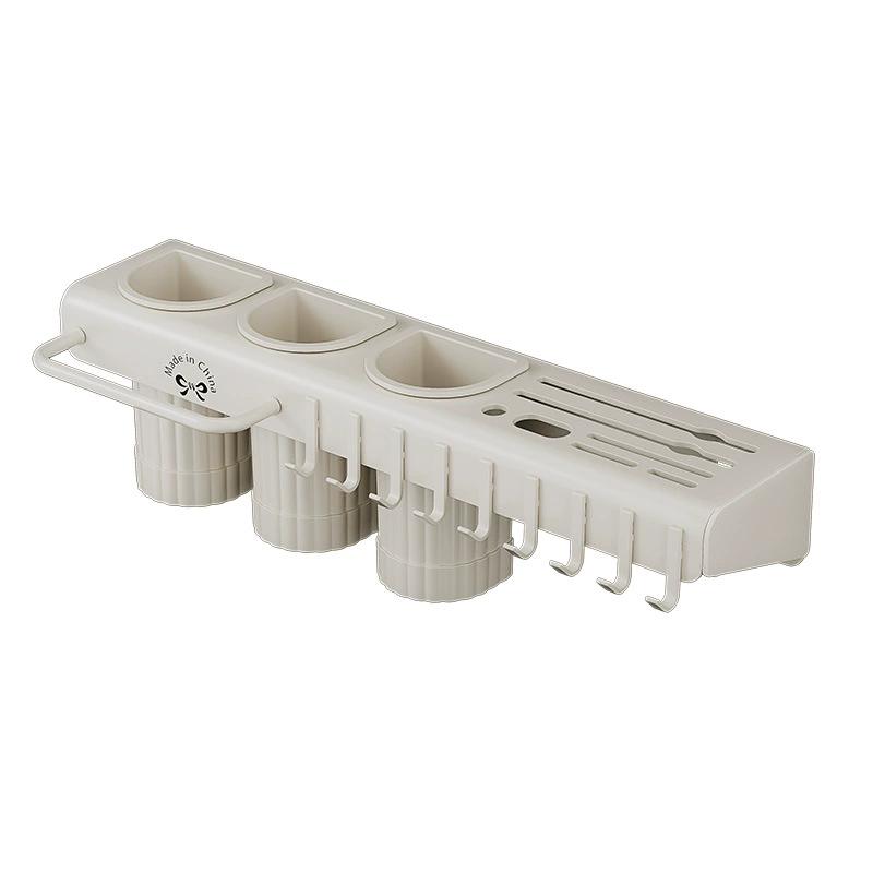 

Organizador de cocina montado en pared para cubiertos y cuchillos sin perforar