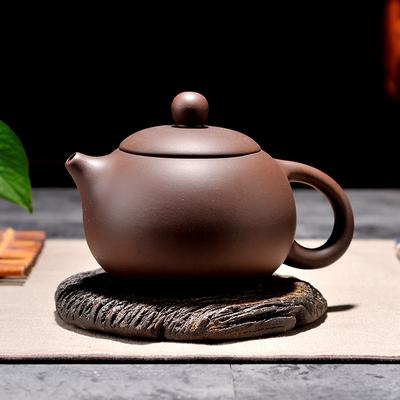 Bule Yixing de areia roxa que pode ficar de cabeça para baixo para fazer chá Pequeno Xishi feito à mão para uso doméstico de grande capacidade Conjunto de chá Kung Fu