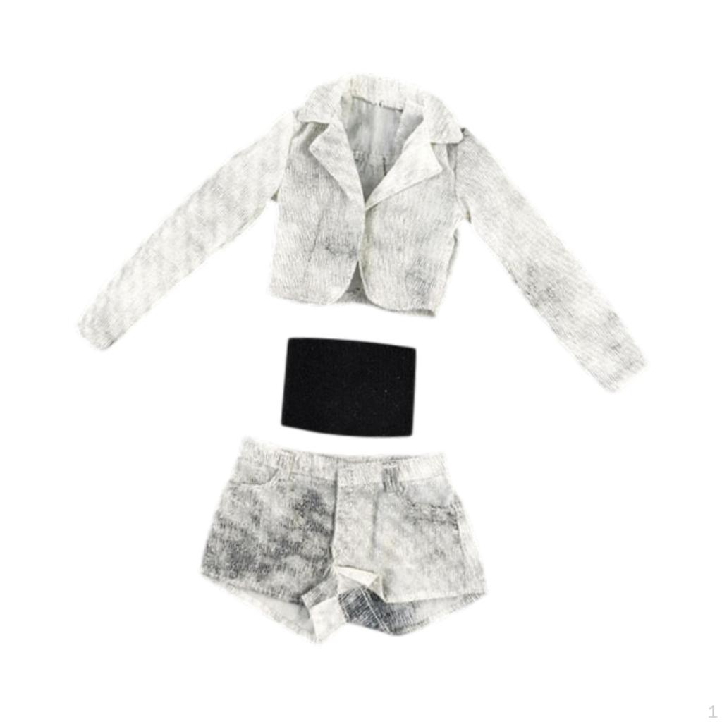 1/6 Maßstab Mode-Set mit kurzer Jacke, Shorts und Tube Top für Puppenmodelle