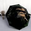 1 PC Automatic Folding Umbrella - gorilla Pattern, Portable & Foldable Design with 8 Ribs, Christmas Birthday Gifts