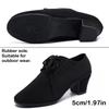 Women's Dance Shoes Black Modern Ballroom Salsa Shoes Adult Tango and Ballroom Sneakers