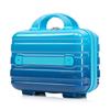 14"/20"/24"/28" 4-Piece PC Spinner Suitcase Set - Large Medium Small Sizes - Integrated Combination Lock & 14" Cosmetic Bag (Blue)