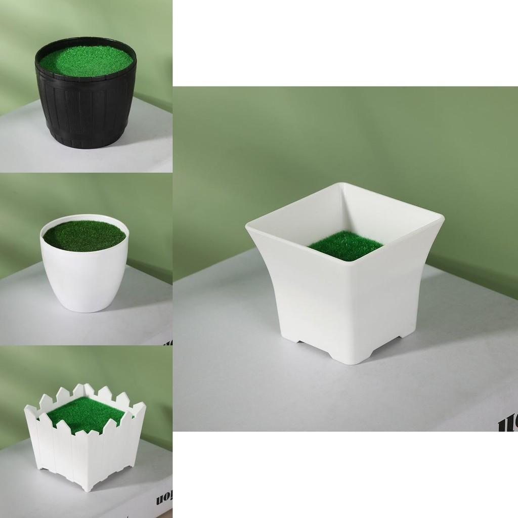 Simulation Ceramic Oval And Square Plastic Flower Pots For Small Foliage And Desktop Decor