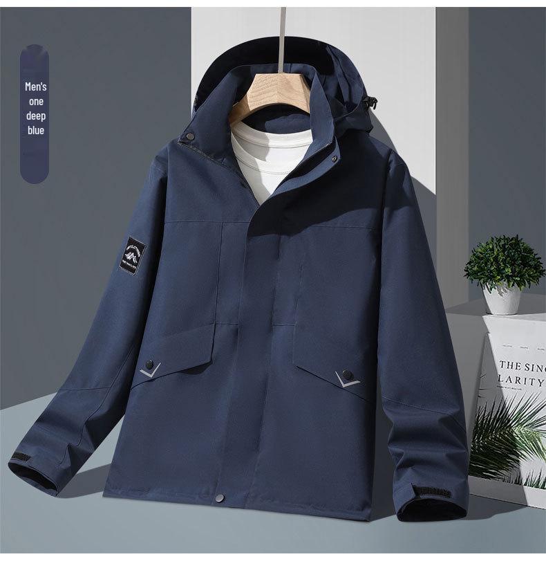 New Unisex Windproof Waterproof Hooded Jacket for Spring/Autumn Outdoor Sports