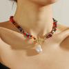 Necklace for Women Necklace Bohemian Colorful Gravel Ins Necklace Women Natural Stone Necklace Summer Jewelry Beautiful Elegant Necklace for Her