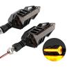 1Pair Motorcycle LED Water Flowing Turn Signal Light Indicator Blinker Lamp Universal